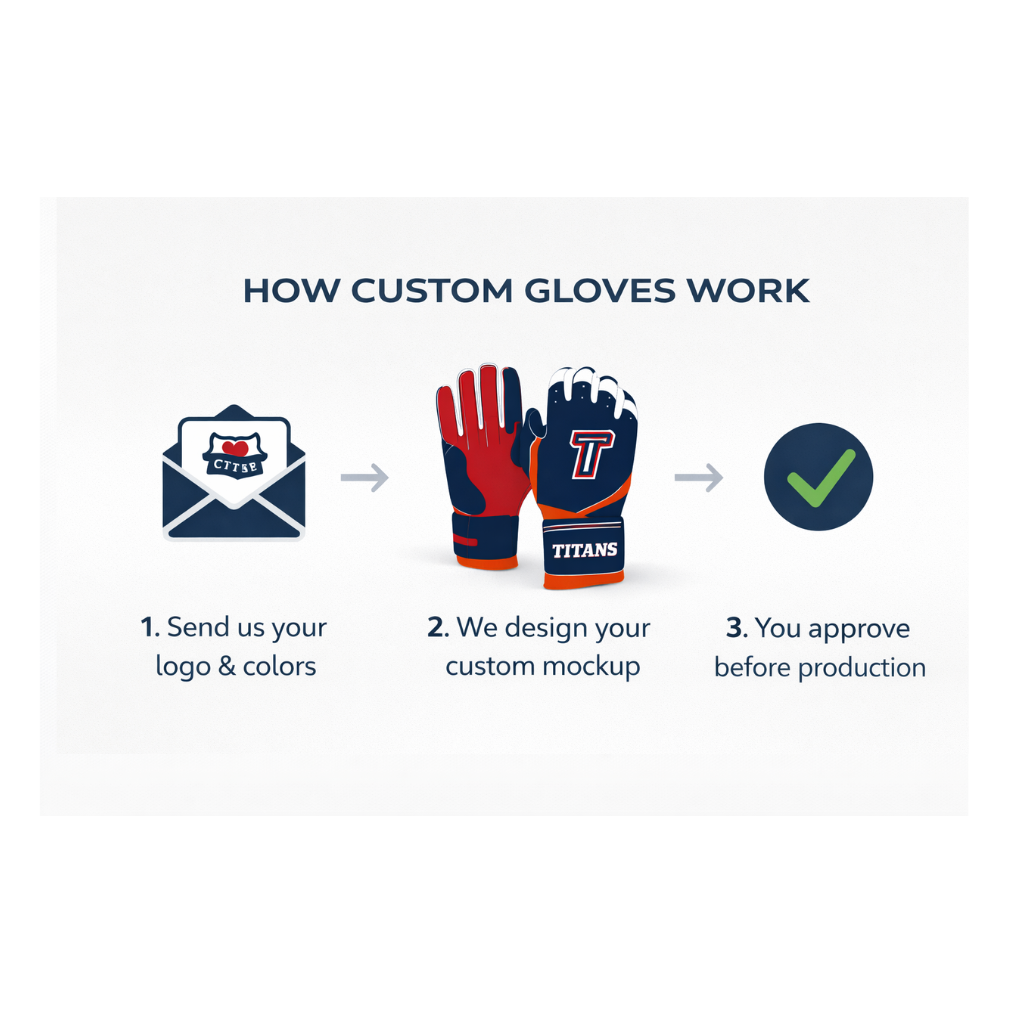 Custom Krato team batting gloves