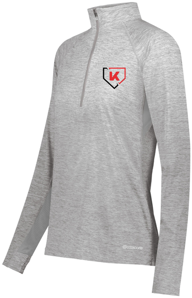 Krato Sports Ladies Heathered 1/4 Zip - Holloway 222774 | Ladies Electrify Coolcore® 1/4 Zip Pullover (augustasportswear.com)  baseball and softball bat weight training aid